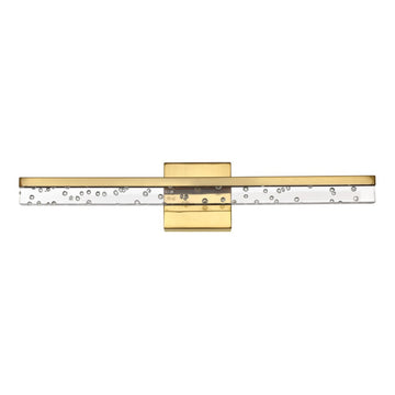 Mario Modern Contemporary 360-Degree Rotatable Iron/Seeded Acrylic Integrated LED Vanity Light - JONATHAN Y